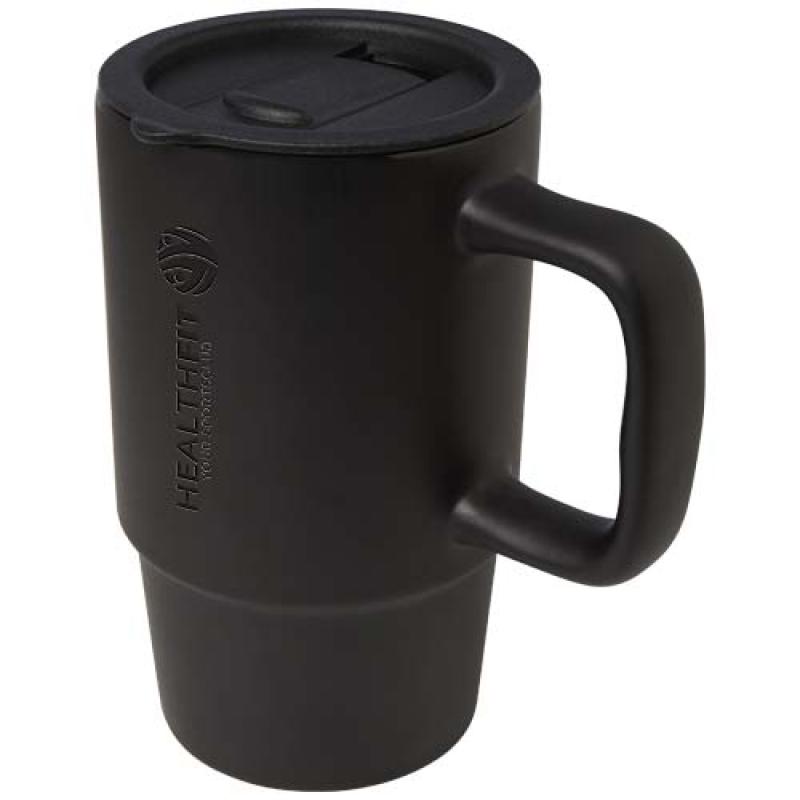 Taza de cerámica con tapa de plástico de 450 ml "Carter"