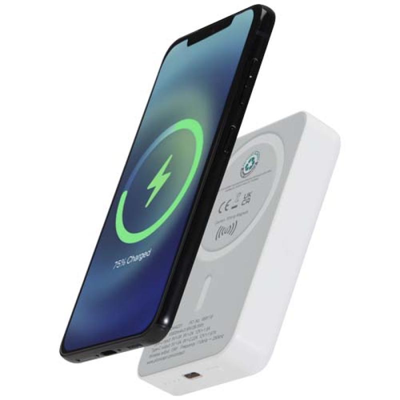Batería externa inalámbrica magnética de 10 000 mAh y 15 W con PD de 20 W fabricada con plástico reciclado "Acrab"