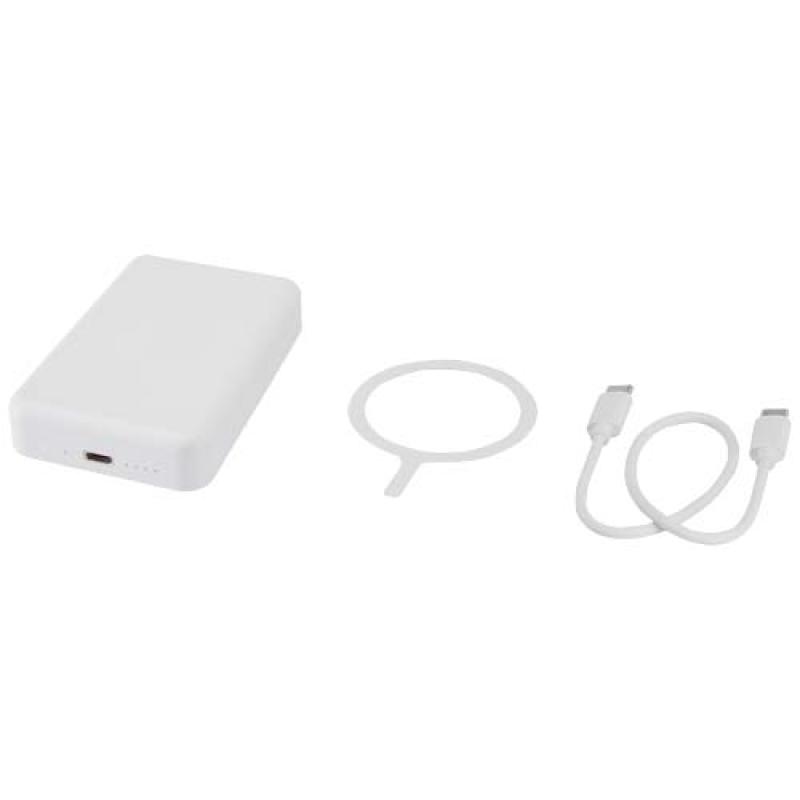 Batería externa inalámbrica magnética de 10 000 mAh y 15 W con PD de 20 W fabricada con plástico reciclado "Acrab"