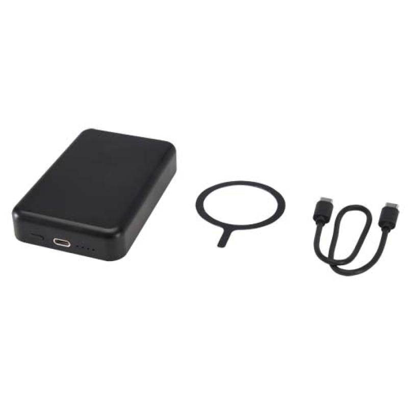 Batería externa inalámbrica magnética de 10 000 mAh y 15 W con PD de 20 W fabricada con plástico reciclado "Acrab"