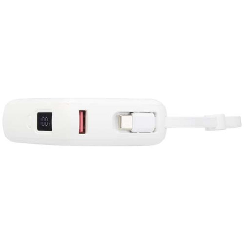 Batería externa para tableta de 10 000 mAh y 35 W con cable tipo C integrado y fabricada con plástico reciclado "Acrux"