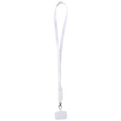 Lanyard de plástico reciclado para smartphone con sincronización de datos integrada y cable 5 en 1 de carga rápida de 65 W "Fran