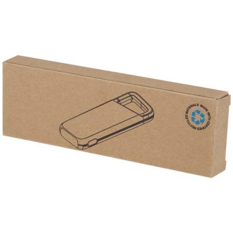 Batería externa de 5000 mAh y 12 W de plástico reciclado resistente al agua con mosquetón "Alkes"