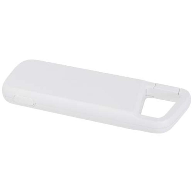 Batería externa de 5000 mAh y 12 W de plástico reciclado resistente al agua con mosquetón "Alkes"