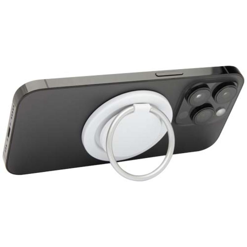 Soporte para teléfono magnético de plástico reciclado con portaanillos "Albali"