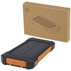 Batería externa solar de 5000 mAh y 10 W de plástico reciclado robusto con linterna incorporada "Altair"