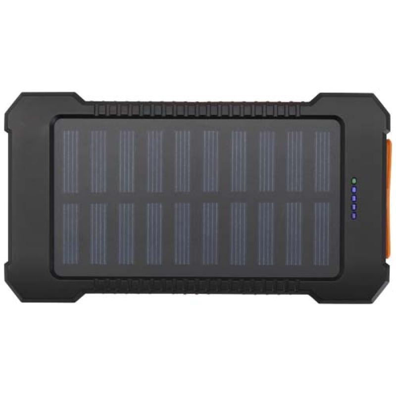 Batería externa solar de 5000 mAh y 10 W de plástico reciclado robusto con linterna incorporada "Altair"