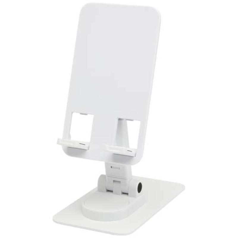 Soporte para teléfono plegable de plástico reciclado con soporte metálico para escritorio "Alhena"