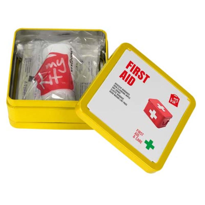 Kit de primeros auxilios en caja metálica "MyKit"