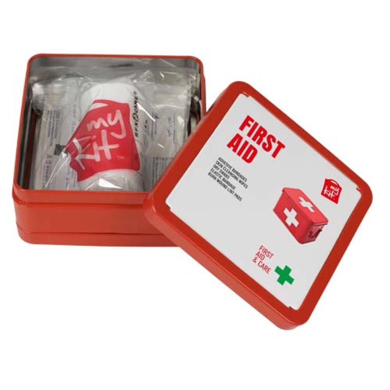 Kit de primeros auxilios en caja metálica "MyKit"