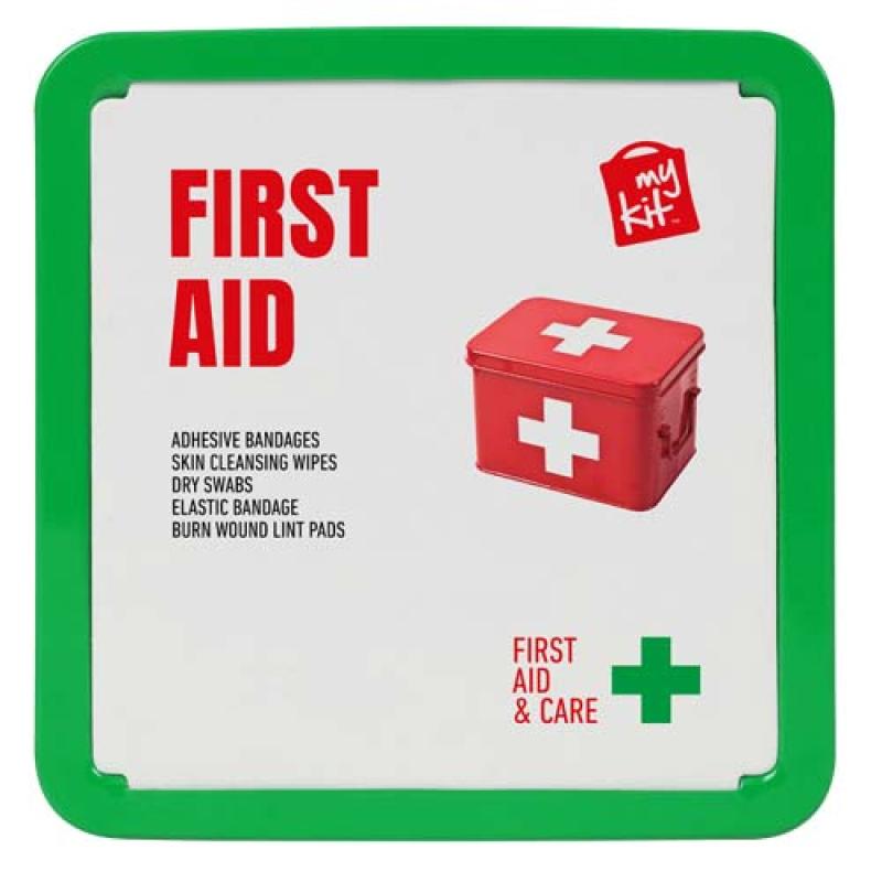 Kit de primeros auxilios en caja metálica "MyKit"