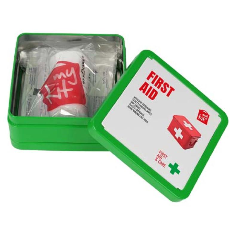 Kit de primeros auxilios en caja metálica "MyKit"