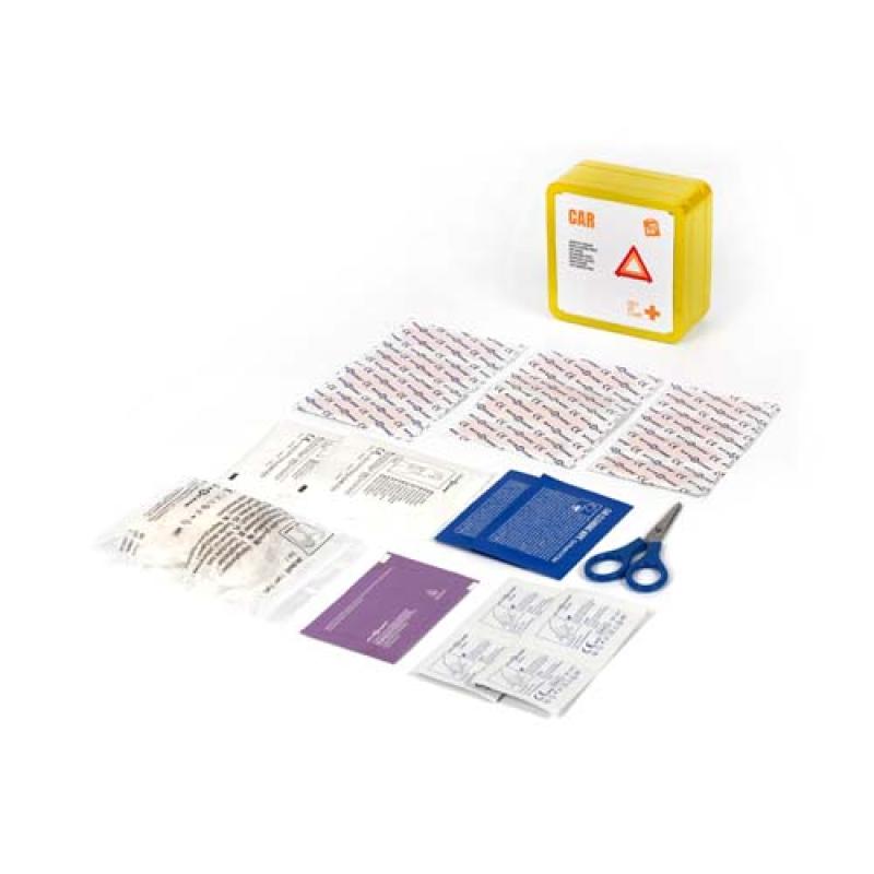 Kit de primeros auxilios para el coche en caja metálica "MyKit"