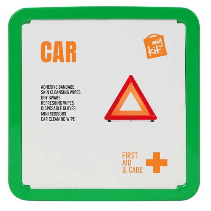 Kit de primeros auxilios para el coche en caja metálica "MyKit"