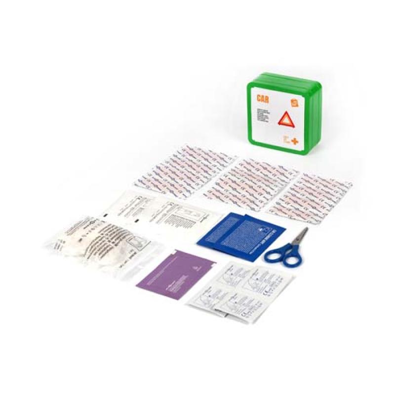 Kit de primeros auxilios para el coche en caja metálica "MyKit"