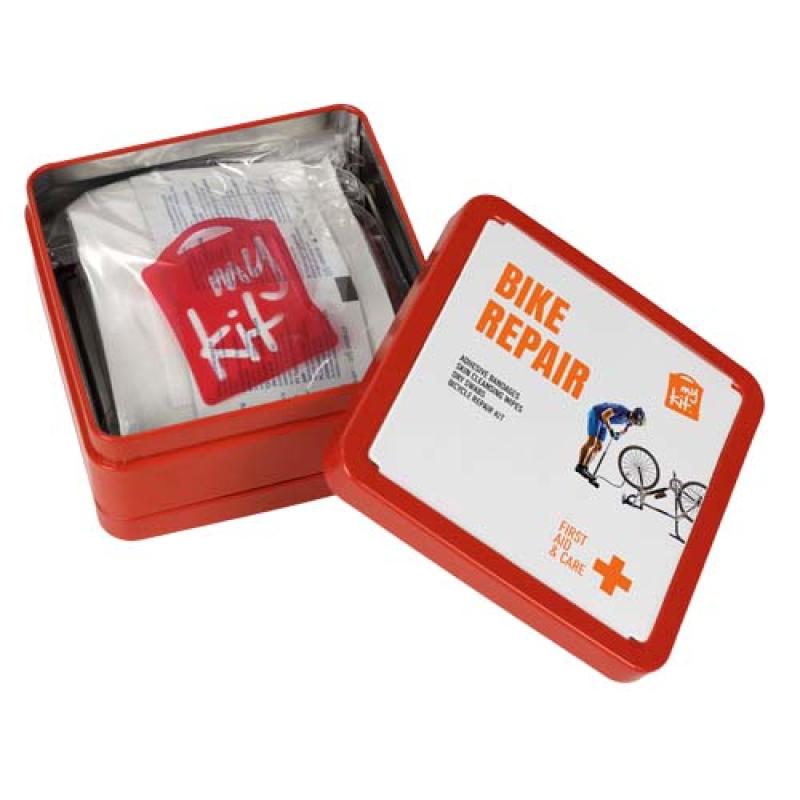 Kit de reparación de bicicletas en caja metálica "MyKit"