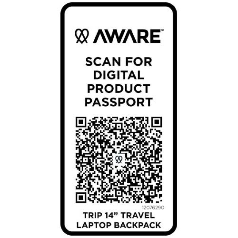 Mochila reciclada de viaje de 9 litros para portátil de 14" "Trip Aware™"