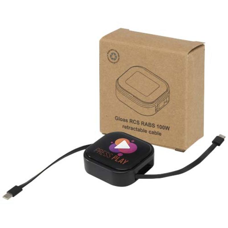 Cable retráctil reciclado 5 en 1 para sincronización de datos y carga rápida de 100 W con kit de herramientas para smartphone "G