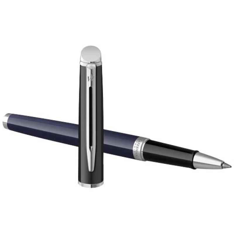Rollerball con bloques de color y ribete plateado "Hemisphere" (tinta negra)