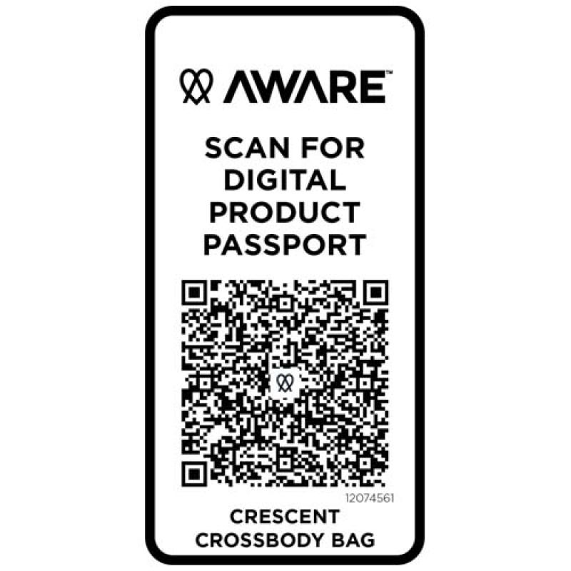 Bolso cruzado de material reciclado Aware™ de 500 g/m² "Crescent"