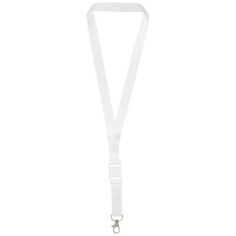 Bucks lanyard en sublimación de PET reciclado con hebilla de seguridad desmontable