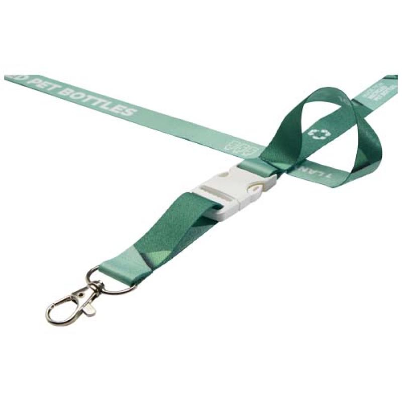 Bucks lanyard en sublimación de PET reciclado con hebilla de seguridad desmontable