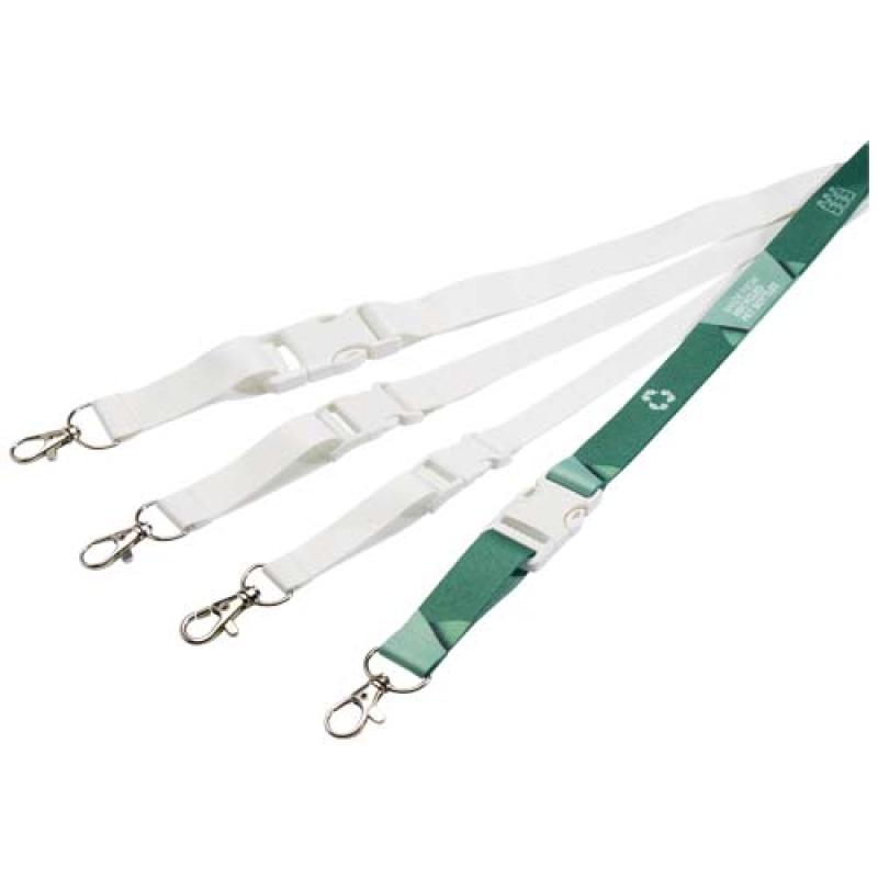 Bucks lanyard en sublimación de PET reciclado con hebilla de seguridad desmontable