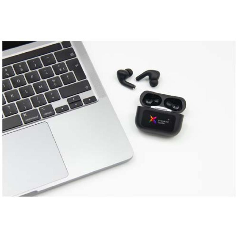 Auriculares con ANC y estuche de carga interactivo con pantalla táctil "SCX.design E26"