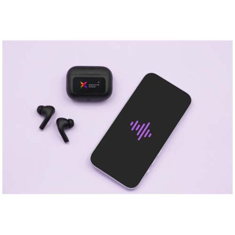Auriculares con ANC y estuche de carga interactivo con pantalla táctil "SCX.design E26"