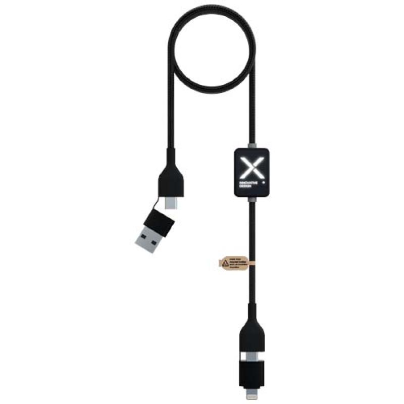 Cable de carga con interruptor de 60 W y logotipo retroiluminado "SCX.design C32"