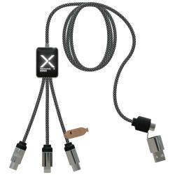 Cable de carga tipo C de 60 W con doble logotipo retroiluminado "SCX.design C33"