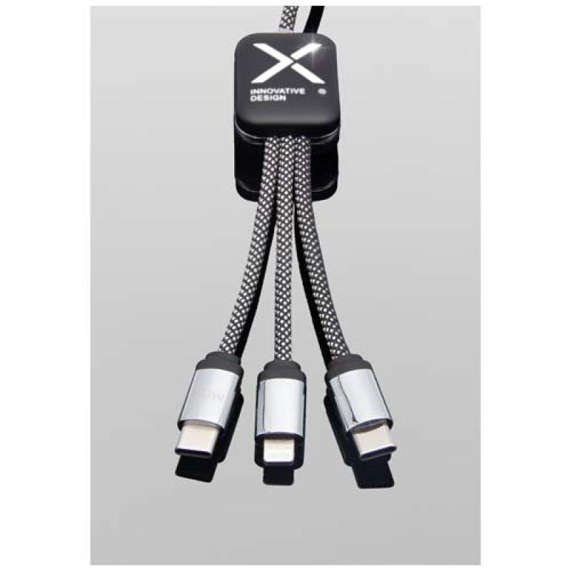Cable de carga tipo C de 60 W con doble logotipo retroiluminado "SCX.design C33"