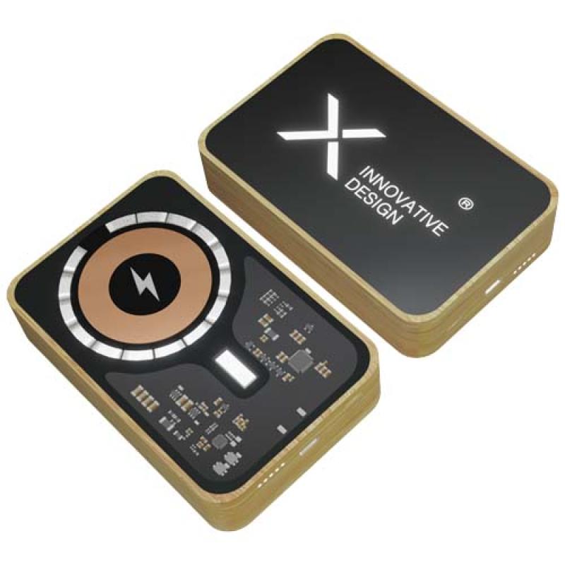 Batería externa de bambú de 10 000 mAh "SCX.design P27MagSafe"