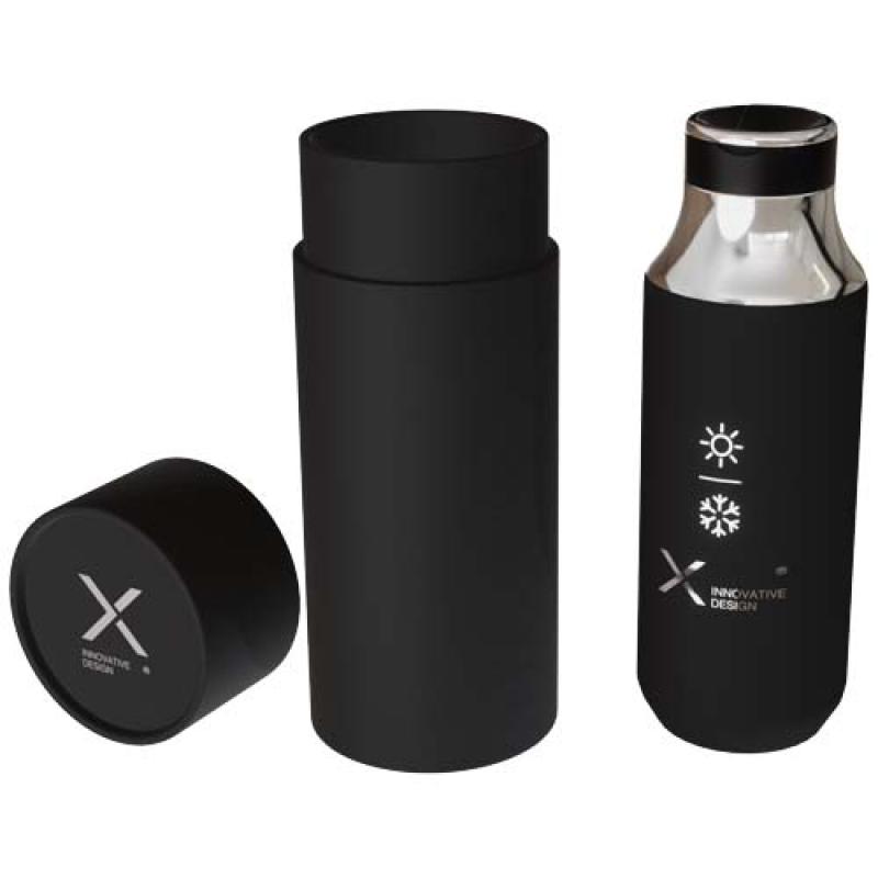 Botella de 500 ml de acero inoxidable con aislamiento y pajita "SCX.design D12"
