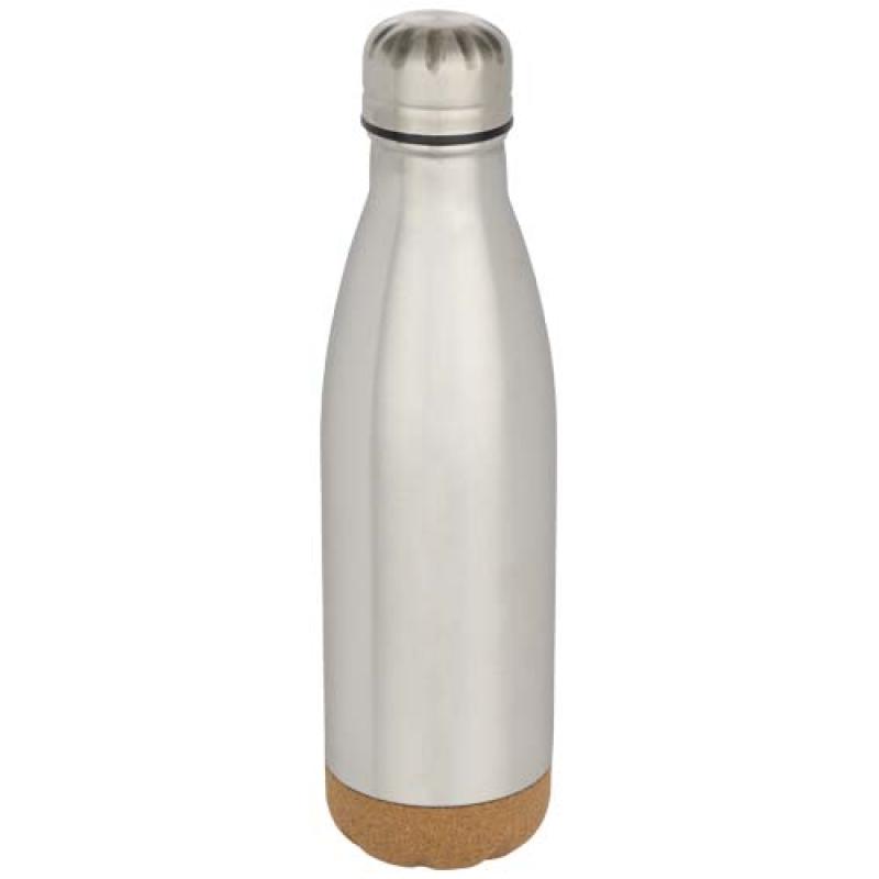 Botella de 500 ml de acero inoxidable con aislamiento y doble pared con detalles de corcho "Cove"