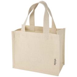 Bolsa Tote con fuelle mini de algodón reciclado GRS de 220 g/m² de 9 l "Odessa"