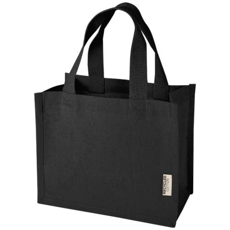 Bolsa Tote con fuelle mini de algodón reciclado GRS de 220 g/m² de 9 l "Odessa"