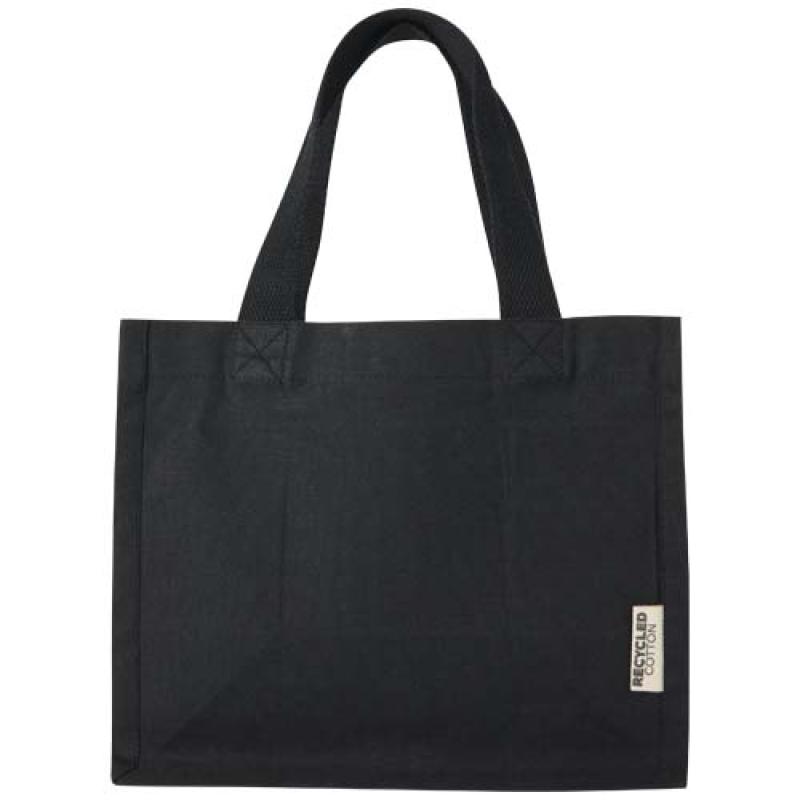 Bolsa Tote con fuelle mini de algodón reciclado GRS de 220 g/m² de 9 l "Odessa"