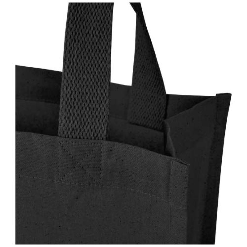 Bolsa Tote con fuelle mini de algodón reciclado GRS de 220 g/m² de 9 l "Odessa"