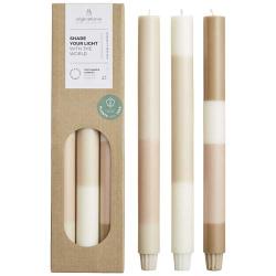 Velas de piedra caliza en capas - set de 3 "Originalhome"