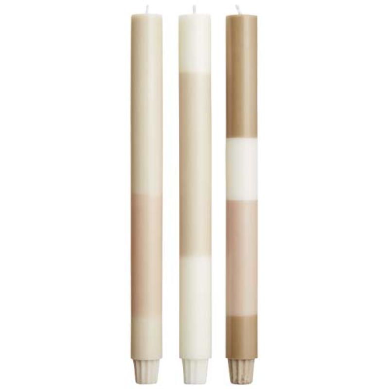 Velas de piedra caliza en capas - set de 3 "Originalhome"