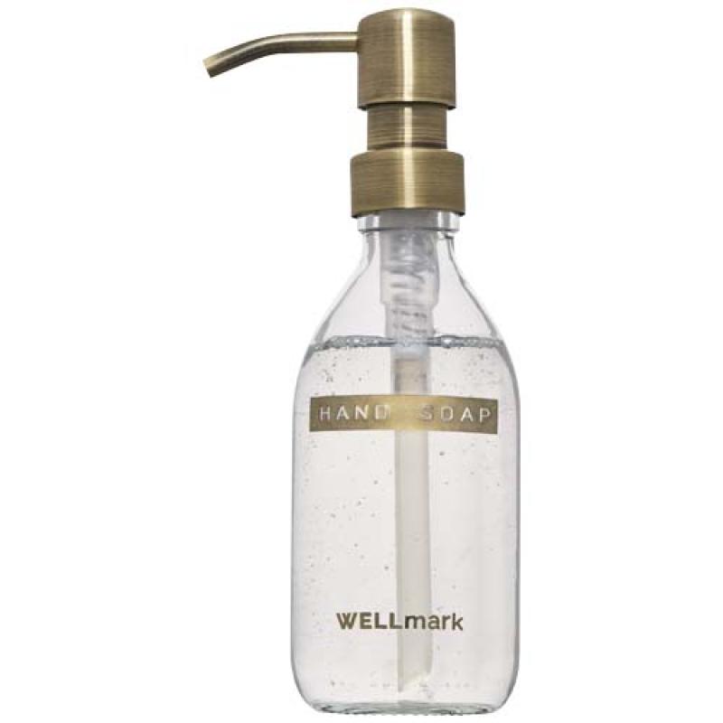 Dispensador de jabón de manos de 250 ml y juego de velas aromáticas de 150 g con fragancia de lino fresco "Wellmark Discovery"