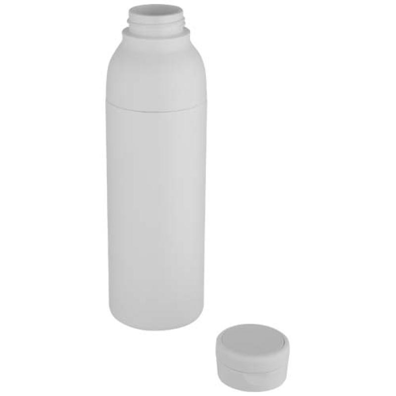 Botella de 650 ml con doble pared aislante de acero inoxidable reciclado RCS "Illuminate"