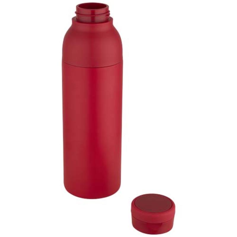 Botella de 650 ml con doble pared aislante de acero inoxidable reciclado RCS "Illuminate"