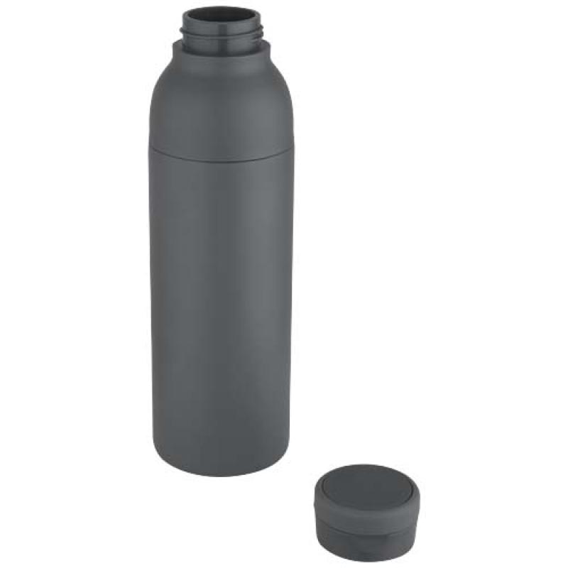 Botella de 650 ml con doble pared aislante de acero inoxidable reciclado RCS "Illuminate"