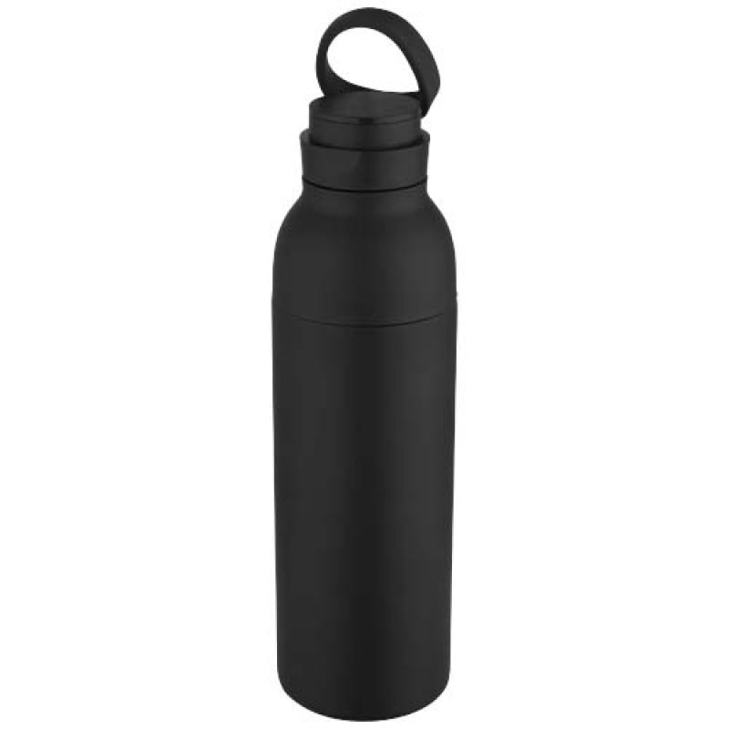 Botella de 650 ml con doble pared aislante de acero inoxidable reciclado RCS "Illuminate"