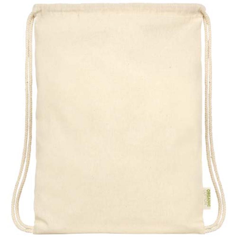 Bolsa con cuerdas de 5 l algodón orgánico OCS de 140 g/m² "Odisha"