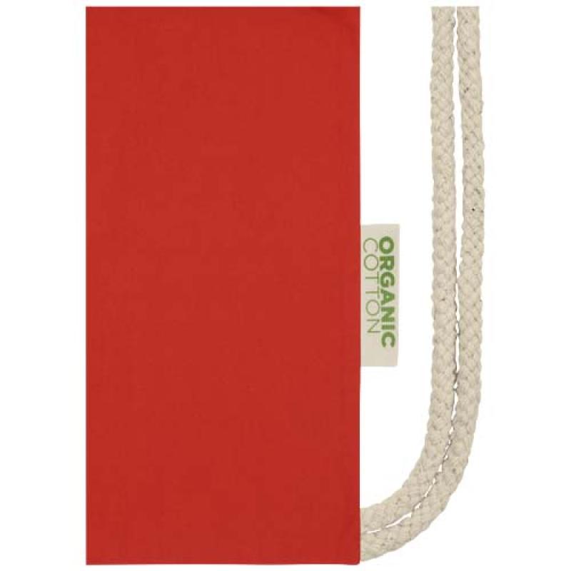 Bolsa con cuerdas de 5 l algodón orgánico OCS de 140 g/m² "Odisha"