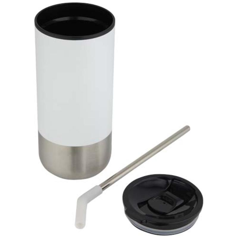 Vaso con aislamiento de 480 ml con certificado RCS y pajita "Grayson"