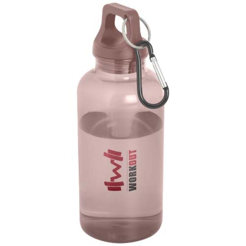 Bidón de 400 ml de plástico reciclado con mosquetón y certificación RCS "Oregon"